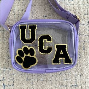 Clear crossbody stadium bag